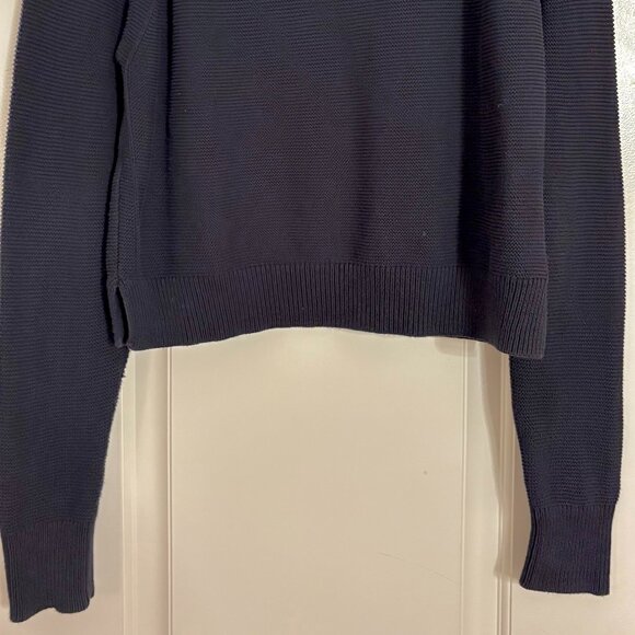 French Connection Navy Blue Woven/Knit Sweater - Picture 3 of 5
